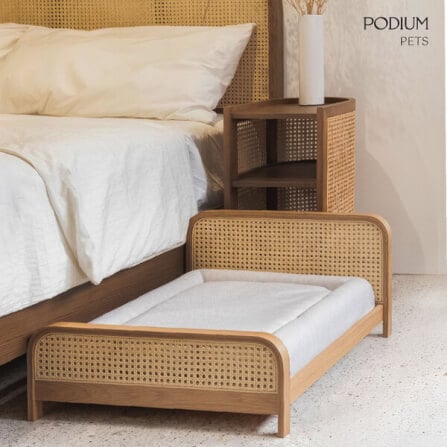 ที่นอนสัตว์เลี้ยง PODIUM PETS รุ่น CANE PET BED ขนาด 60X65X34 ซม. สีไม้ธรรมชาติ_5
